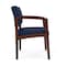 Lesro Lenox Wood Wide Guest Chair Wood Frame, Walnut, MD Ink Upholstery LW1201 - alternate 3